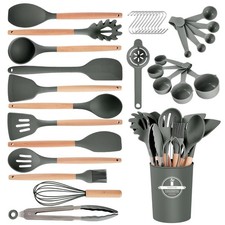 Kitchen Utensils Set - 34 PCS Non-Stick Silicone Cooking Utensils Set Spatula...