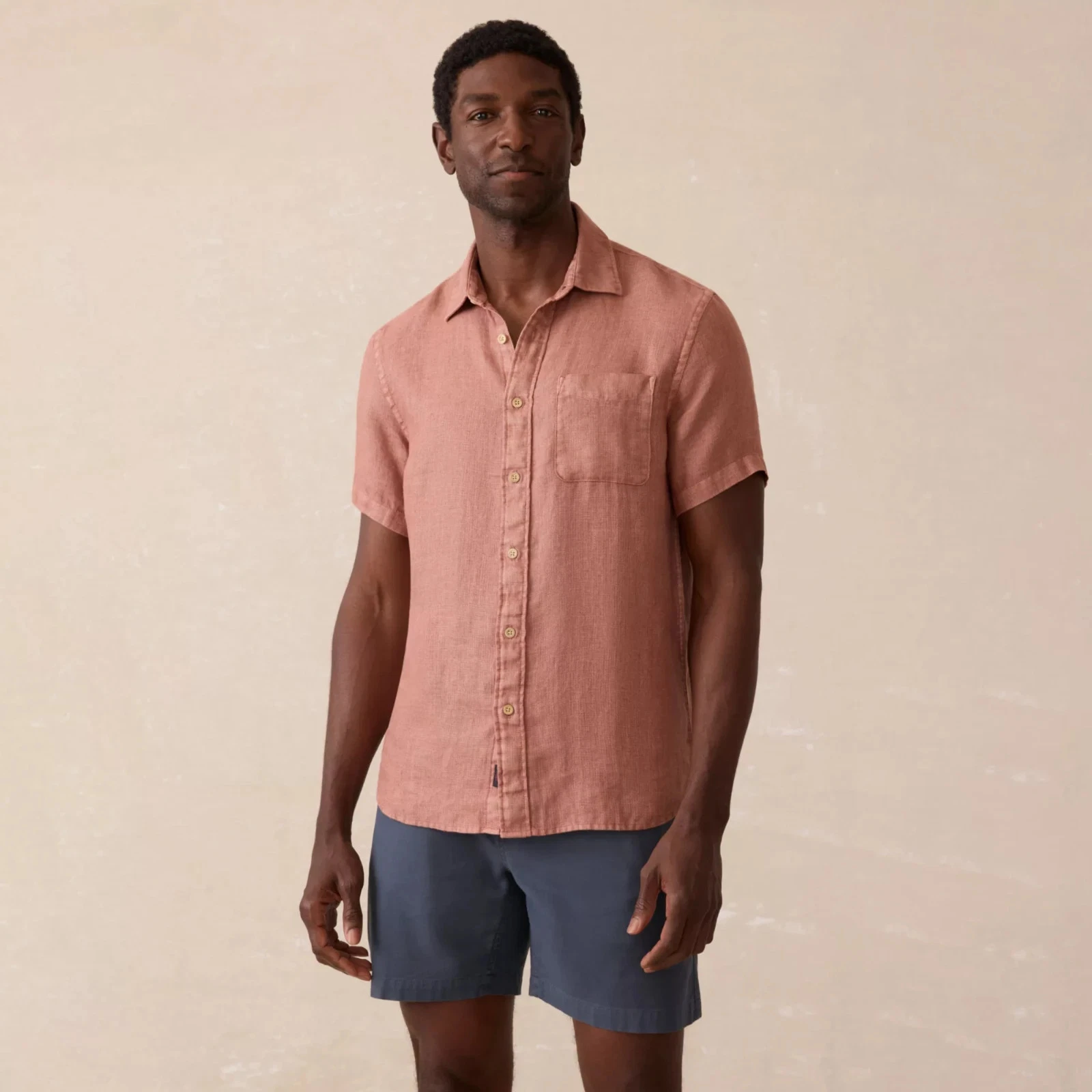 FAHERTY MENS PALMA LINEN CAMP SHIRT BUTTON UP SZ LARGE NWT $168