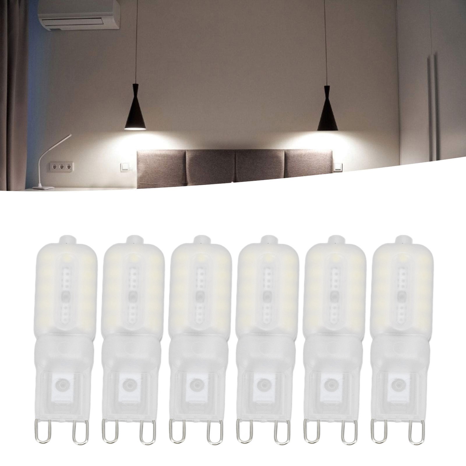 6pcs G9 Light Bulb Dimmable Energy Saving Eye Protection For Ceiling Lamp New