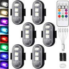 Wireless Magnetic Strobe LED Lights with Remote Control,8 Colors Waterproof