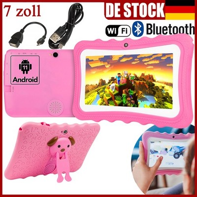 Kinder Tablet Android-Tablet 7   2GB+32GB 5500mAh Bluetooth WiFi Mit Schutzhülle