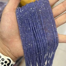 2mm Genuine AAA Grade Tiny Faceted Cube Square Natural Tanzanite Gemstone Beads