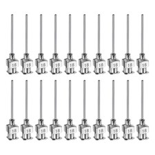 20pcs 18G Stainless Steel Dispensing Needles 1" Glue Needle Tube Blunt Tip