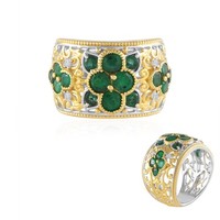 Sambischer Smaragd Silber Ring- Echtschmuck