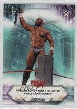 2021 WWE Raw Aqua /299 Apollo Crews Wins the United States Championship #78 g7c
