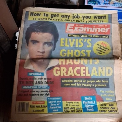 National Examiner October 2, 1979 Elvis's Ghost Haunts Graceland Newspaper