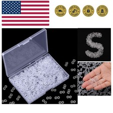 300 Pieces Rubber Band S Clips Loom Band Clips Plastic Connectors Refills for...