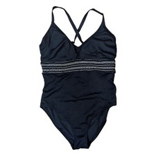 City Chic Stitched Navy One Piece Swimsuit 00204571