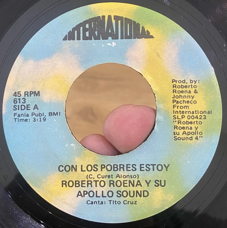RARE Latin Salsa 45 ROBERTO ROENA Y SU APOLLO SOUND Con Los Pobres Estoy VG* - Image 4 of 4