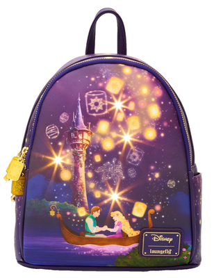 ?Loungefly Disney Tangled Rapunzel Mini Backpack ✨Light Up  display picture 3