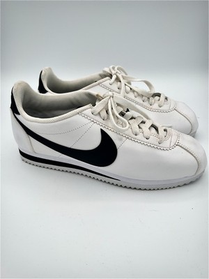 Nike Classic Cortez Leather Women's Size 9.5 Sneakers White Black Panda