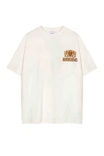 RHUDE Cigar Club Emblem Logo Retro Short sleeved T-shirt White