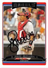 Jose Molina autographed baseball card (Anaheim Angels) 2006 Topps #UH131