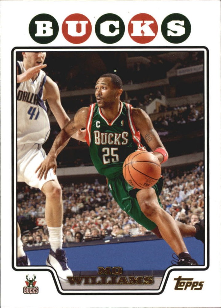2008-09 Topps Gold Foil Milwaukee Bucks Basketball Card #112 Mo Williams