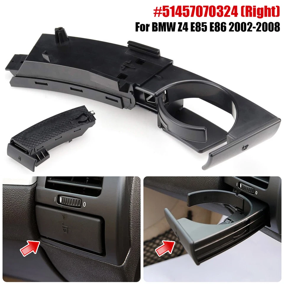 Lado derecho para BMW Z4 E85 E86 2003-2008 salpicadero delantero portavasos Foto 2 de 4