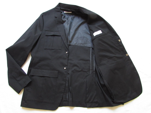 Calvin Klein Mens Utility Jacket Black Blazer Slim Fit Twill Cotton Blend Size M - Picture 5 of 21