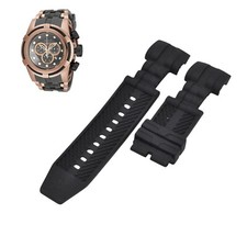 Bolt 14408 26mm Black Rubber Watch Strap For Invicta