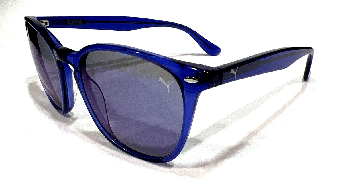 Authentic Puma PE0042S Black Plastic Aviator unisex Sunglasses Blue Lens PUMA Blue Plastic Frame Sunglasses for Men for sale | eBay main image 2