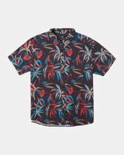 RVCA Men's S/S Button Shirt WILL TRAVEL - Black - Large - NWT - LAST ONE