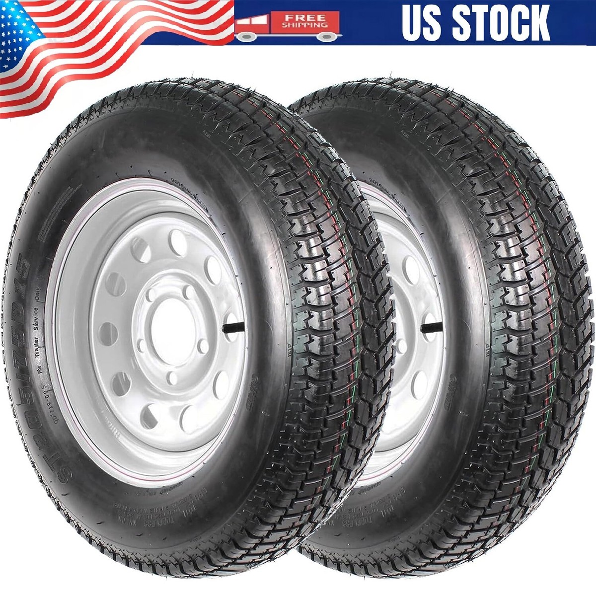 AutoSteelix 4.80-12 Trailer Tires – 6PR Load Range C, Fuel-Efficient, Pack Of 2 For Campers & Utility Trailers
