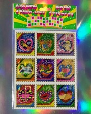 BRIEFMARKEN Glitzer Sticker 90er Vintage Aufkleber fürs Stickeralbum OVP