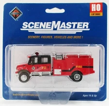 HO Scale Walthers SceneMaster 949-11920 International Crew-Cab Brush Fire Truck 