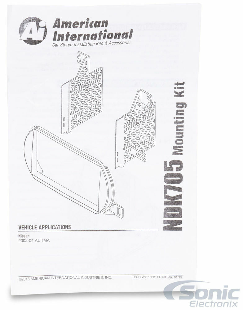 American International NDK705 Double DIN Dash Kit for Nissan Altima