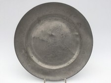 Antiker Zinnteller - Jagdmotiv Springender Hirsch - 1797