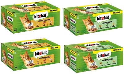 KiteKat 192x85g Katzen Nassfutter Bunte Vielfalt & Landpicknick Multipack XL