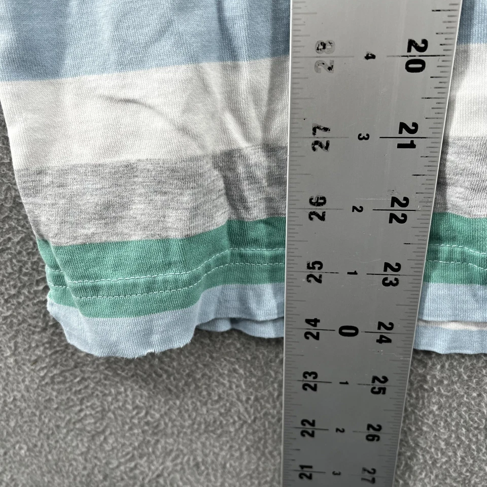 lacoste mens striped green short sleeve polo henley shirt size 6 - Image 4 of 4