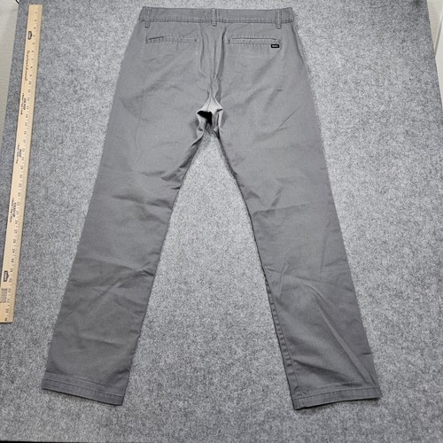 Men's RVCA The Weekender Chino Straight Flat Front Gray 34x30 *CROTCH WEAR - Picture 8 of 8