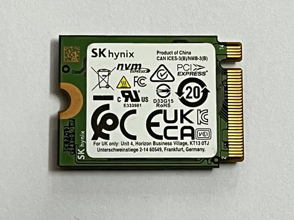 SK Hynix BC901 1TB M.2 2230 Gen4x4 PCIe SSD 30mm For Microsoft