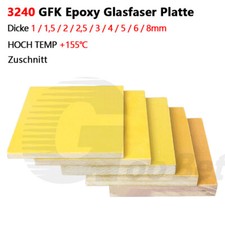 GFK Platten 3240 Epoxy Glasfaser Platte Zuschnitt Stärke 1 1,5 2 2,5 3 4 5 6 8mm
