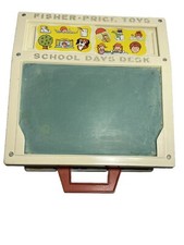 1972 Vintage Fisher Price School Days Desk With Magnets And Cards Incomplete