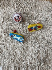 3 Antique Kirchhof Tin Lithograph Noise Maker Vintage Clowns Party Products