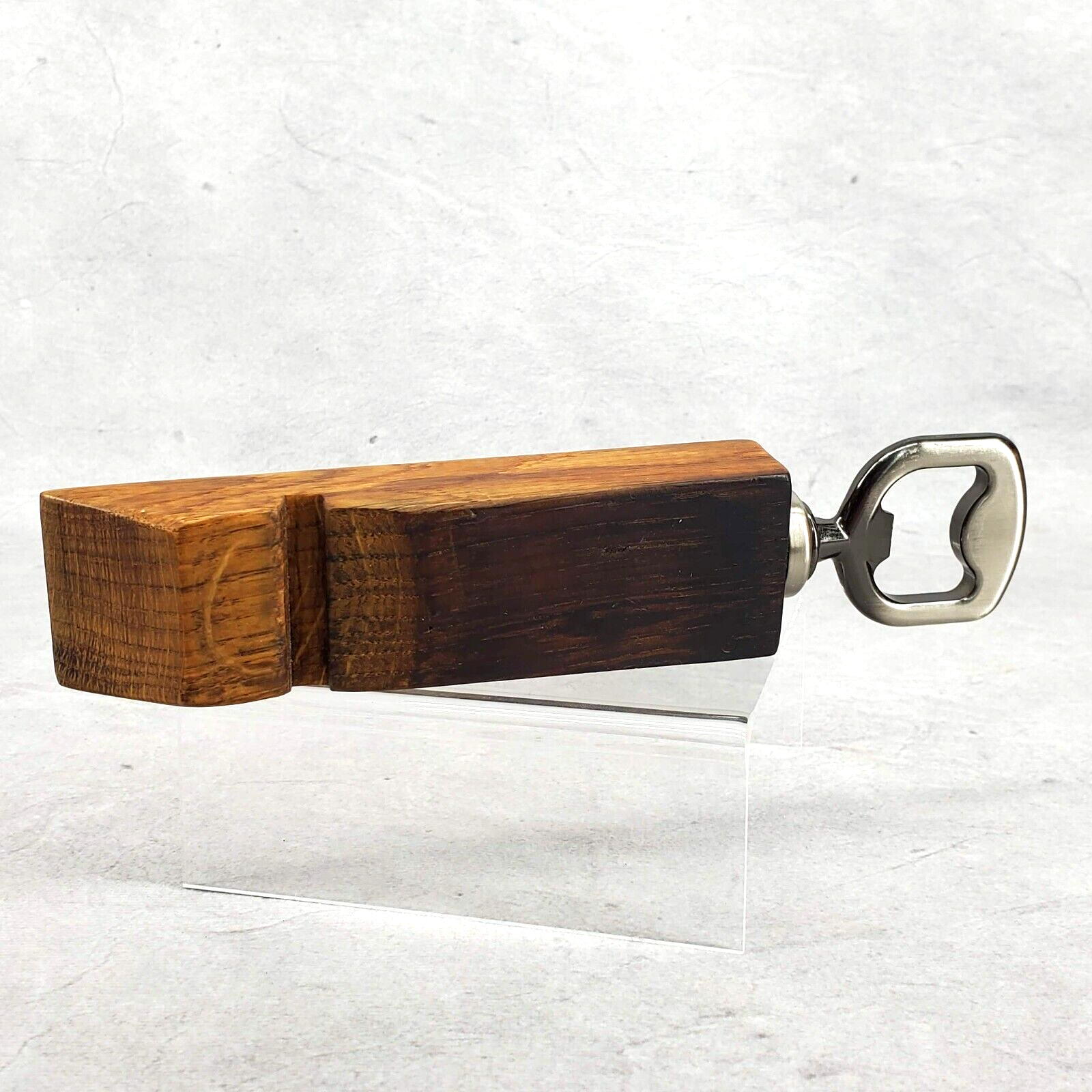 Oak Whisky Barrel Stave Bottle Opener Handmade-image