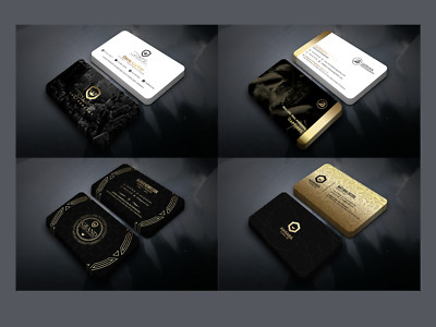 50 professionelle goldene Visitenkarten Design PSD Vorlagen mit vergangener L...
