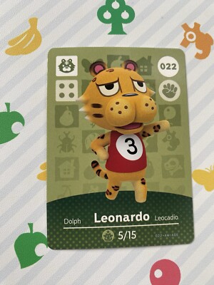 LEONARDO #022 Animal Crossing Amiibo Authentic Nintendo Mint Card From Series 1