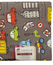 Creative Cuts Single Fat Quarter 18x21 PCQ CARS ONYX 100% Cotton Preowned Unused