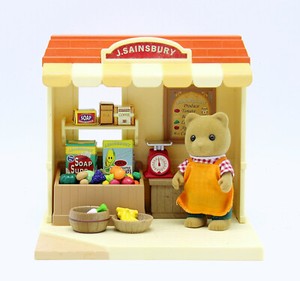 Sylvanian Families Calico Critters Sainsbury's Grocery Shop w/ figure and food | eBay