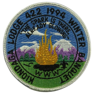 Kiondaga Lodge 422 Buffalo Trace IN 1994 Winter Patch WHT Bdr (NE1283)