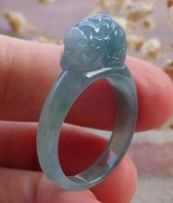 Certified Green Natural A JADE Jadeite Dragon Pi Xiu RING USA. 8    658902 TN