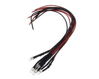 3mm Led Signal Indicator W/ Cable 6-12vdc Built-in Resistor - Red - Pack Of 5 3mm Led Signal Indicator W/ Cable 6-12vdc Built-in Resistor - Red - Pack Of 5