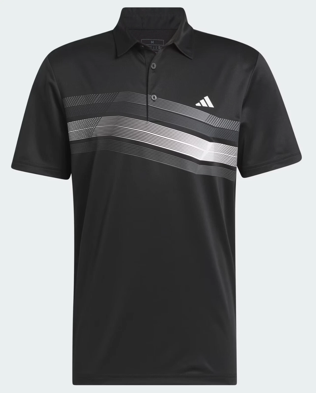 Adidas Core Chest Stripe Polo Golf Shirt~ Mens Large or XL ~NEW~Black~ IX2018