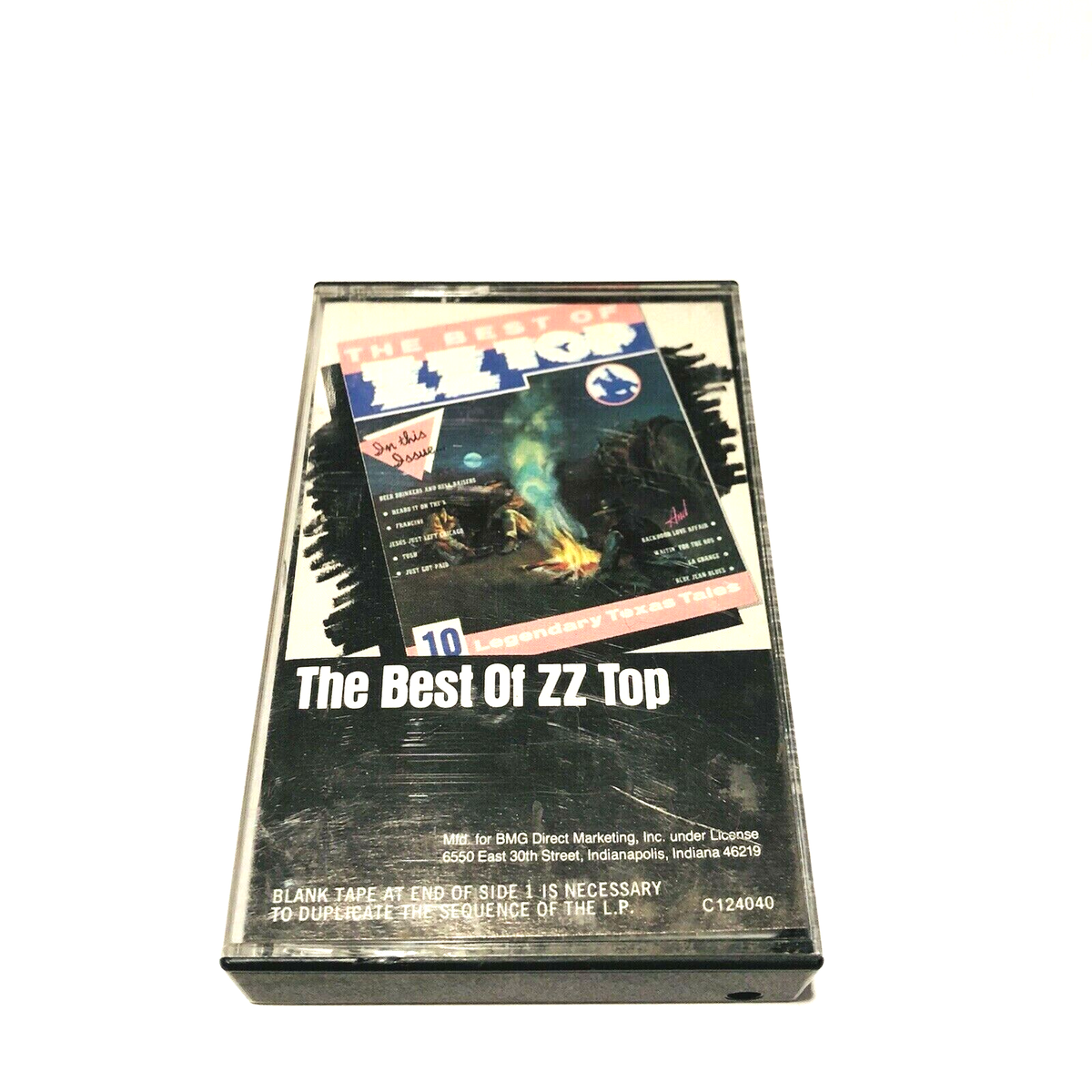 The Best of ZZ Top Cassette Tape Music with Case 1977 1970s Blue
