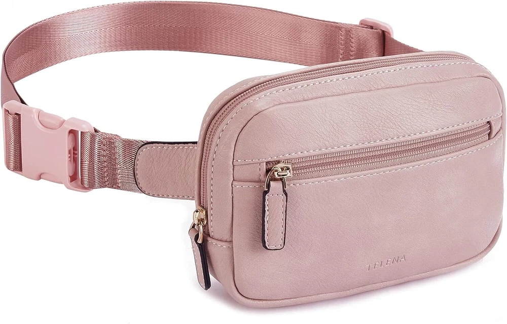 Belt Bag for Women PU Leather Fanny Pack Quilted Crossbody Bags for Women