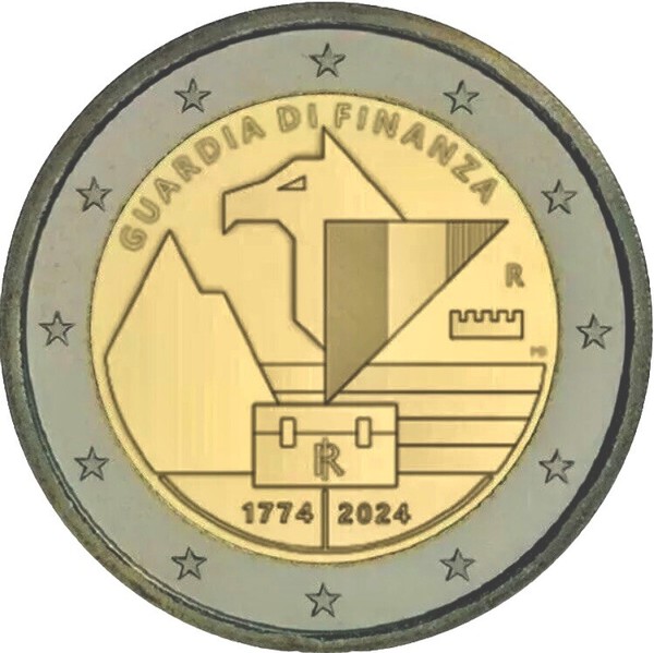 ITALIA 2024.MONEDA 2 EUROS GUARDIA DI FINANZA.Sin Circular.