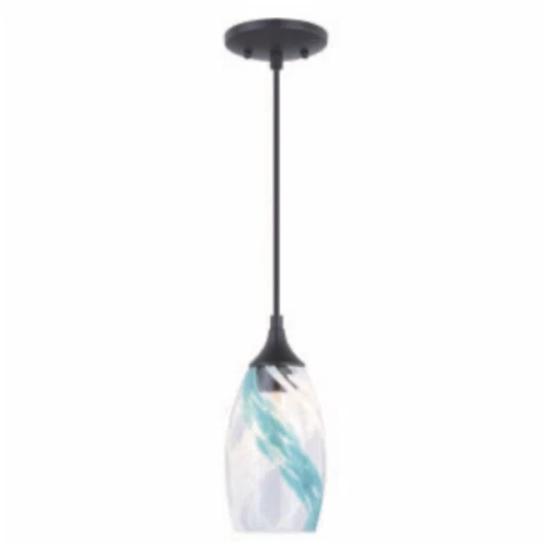 Vaxcel Milano Mini Pendant Marble Swirl Glass, Satin Nickel - P0176 - Picture 1 of 4