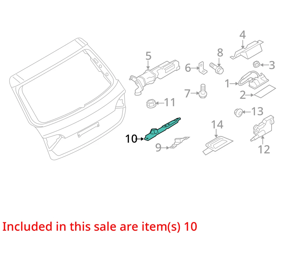 Оригинальный привод замка защелки заднего багажника кузова Audi Q5 2015 года выпуска с идентификатором 4f9827383g - Изображение 3 из 4