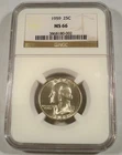1959 NGC MS66 WASHINGTON QUARTER SILVER MS 66 25c